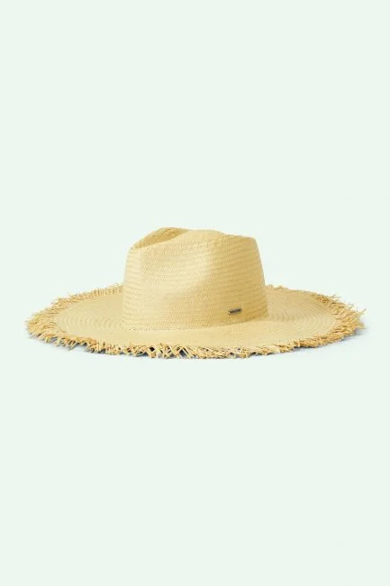 BRX Jo Straw Frayed Fedora Honey