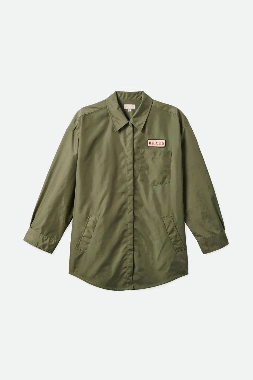 Brixton Vintage Nylon Jacket Olive Surplus XS Wavegliders