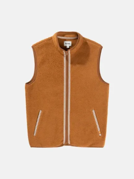 Rhythm Marco Sherpa Vest Tobacco