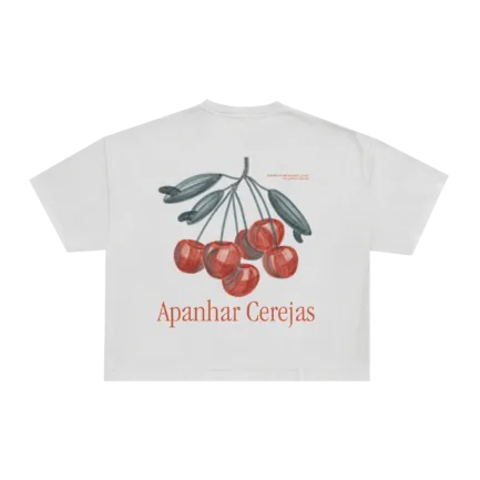 Latitud Fuego AC Cherries Crop T-Shirt Ecru-S/M