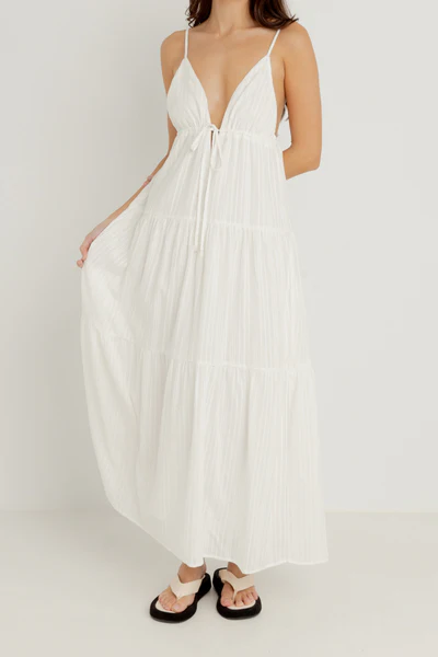 Rhythm Jaci Maxi Dress White