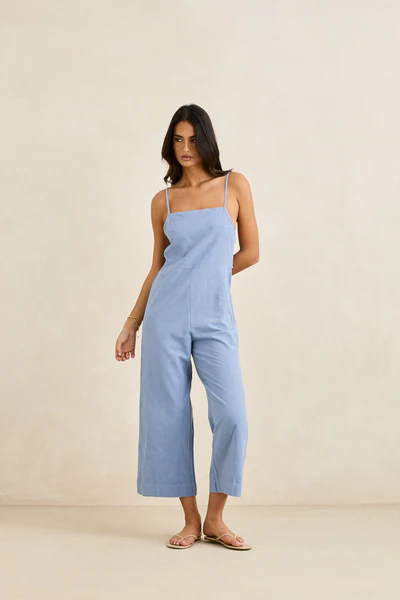 Rhythm Classic Jumpsuit Steel Blue