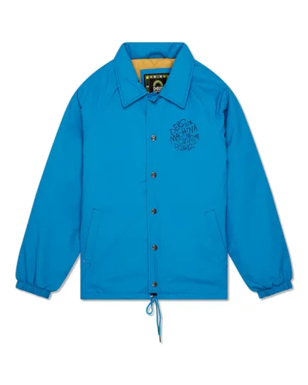 Deus Scrawler Coach Jacket Wave Ride Blue
