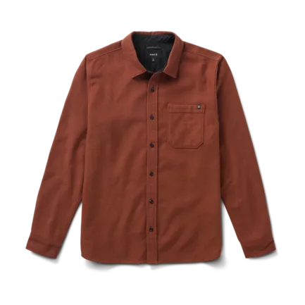 Roark Crossroads Flannel Red Clay Herringbone