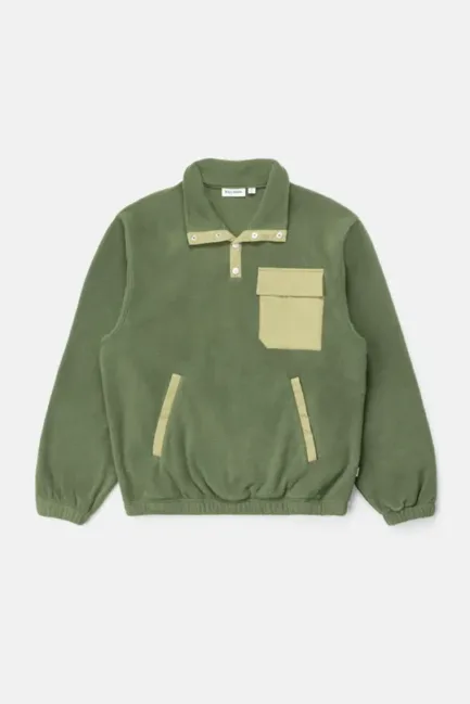 Rhythm Floresta Button Fleece Dark Green