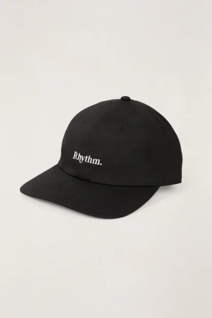 Rhythm Essential Brushed Twill Cap Black