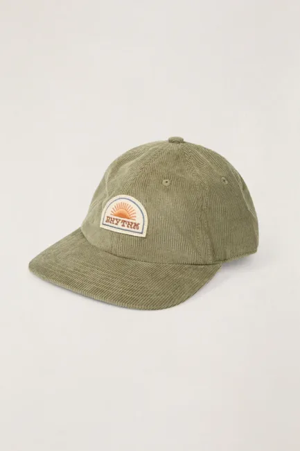 Rhythm Awake Cord Cap Olive-OS