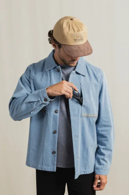Rhythm Arguam LS Overshirt Stone Blue