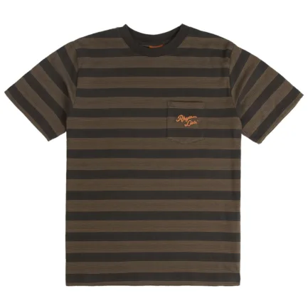 Rhythm Vintage Stripe Jacquard S/S T-Shirt Olive