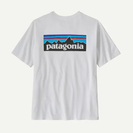 Patagonia M's P-6 Logo Responsibili-Tee White