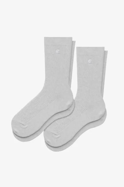Carhartt WIP Madison Pack Socks Ash Heather/White + Ash Heather/White